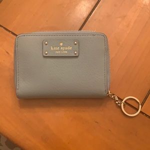 Powder Blue Kate Spade zip cardholder